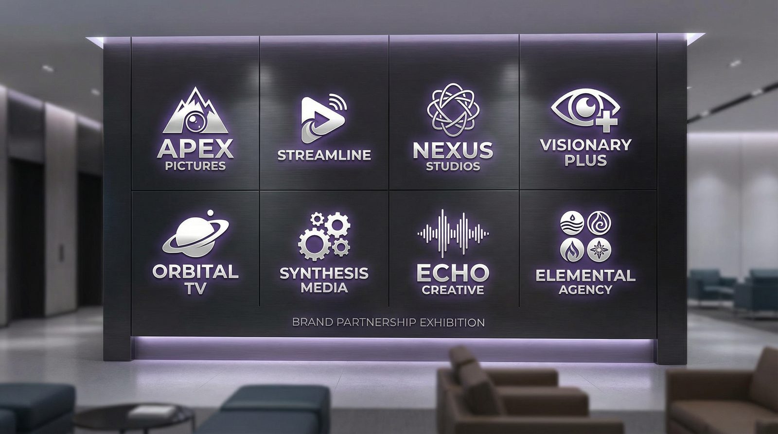 抖荫短视频合作影视品牌Logo墙